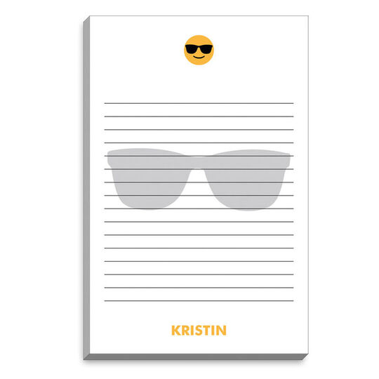 White Emoji Sunglasses Notepads